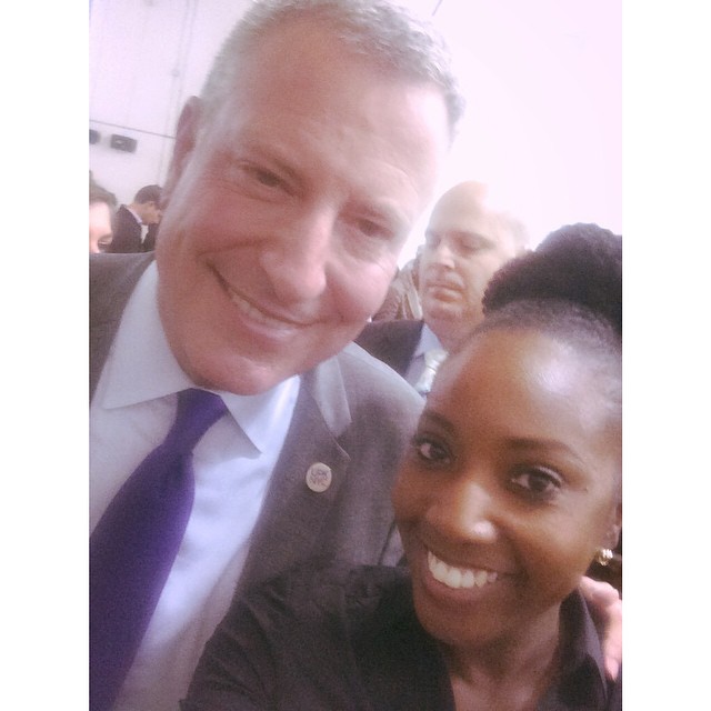 Selfie with Mayor de Blasio Selfie with Mayor de Blasio